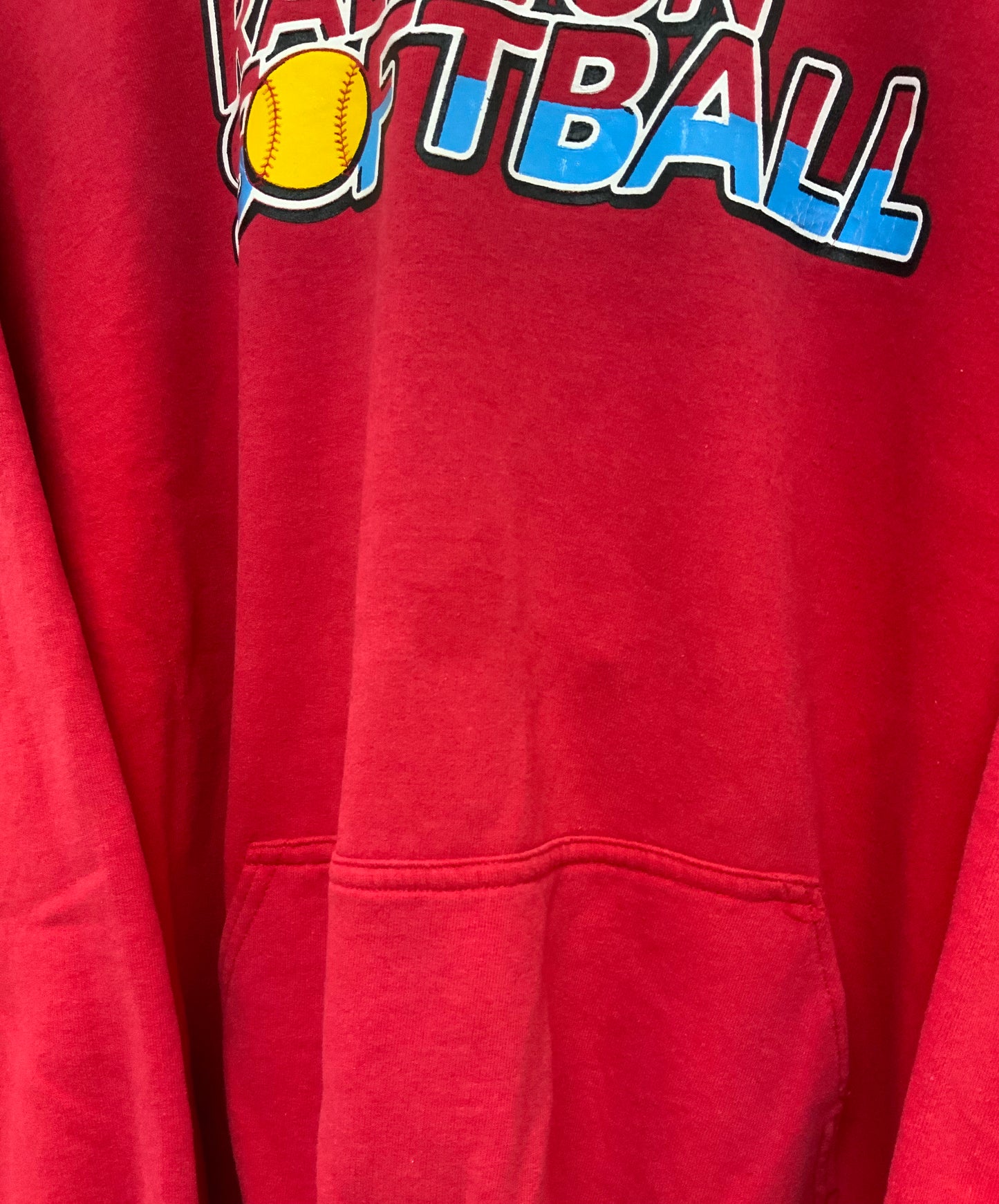 Vintage Softball Hoodie / back Print / XL