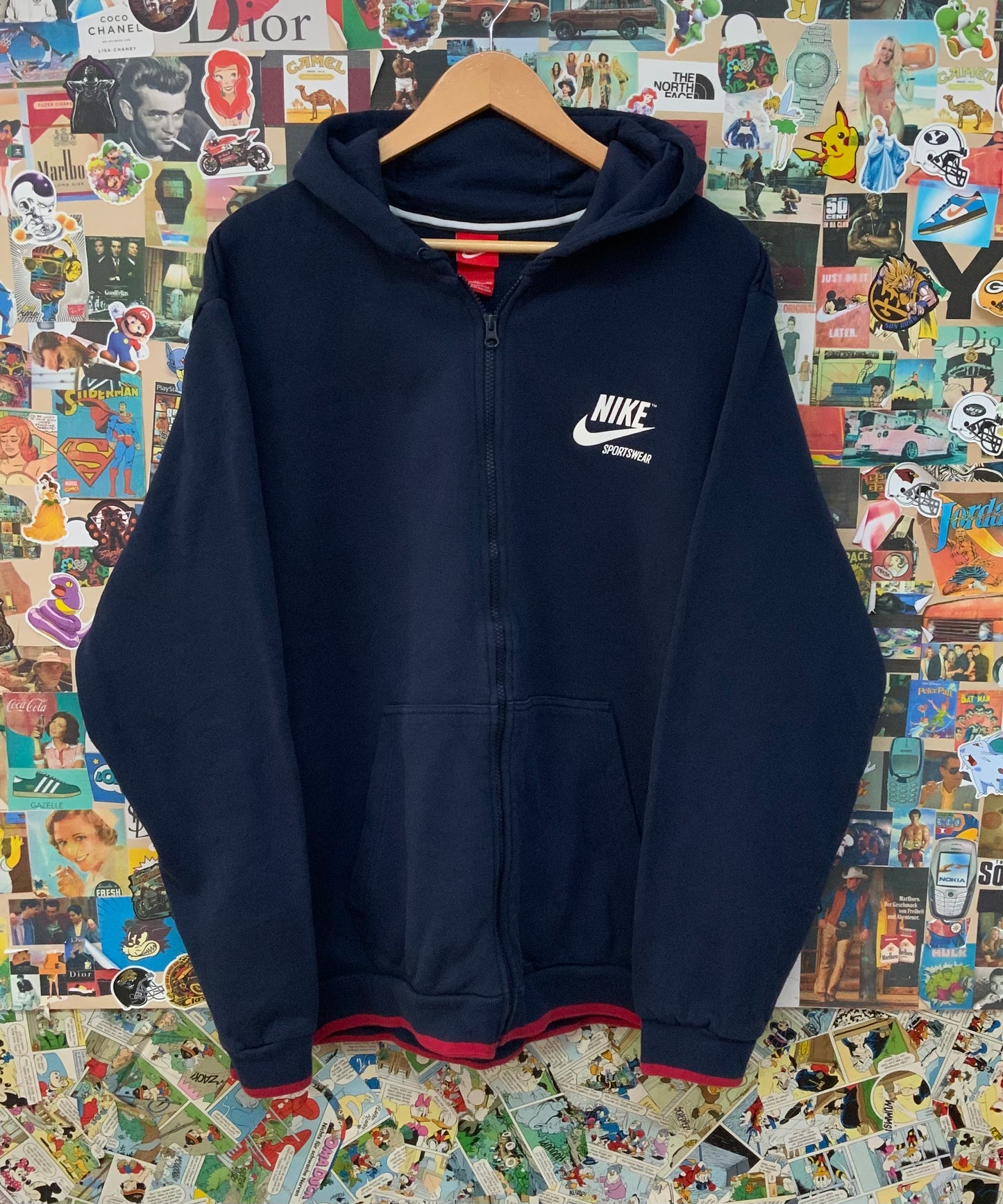 Nike Zip Hoodie / Backprint / XXL