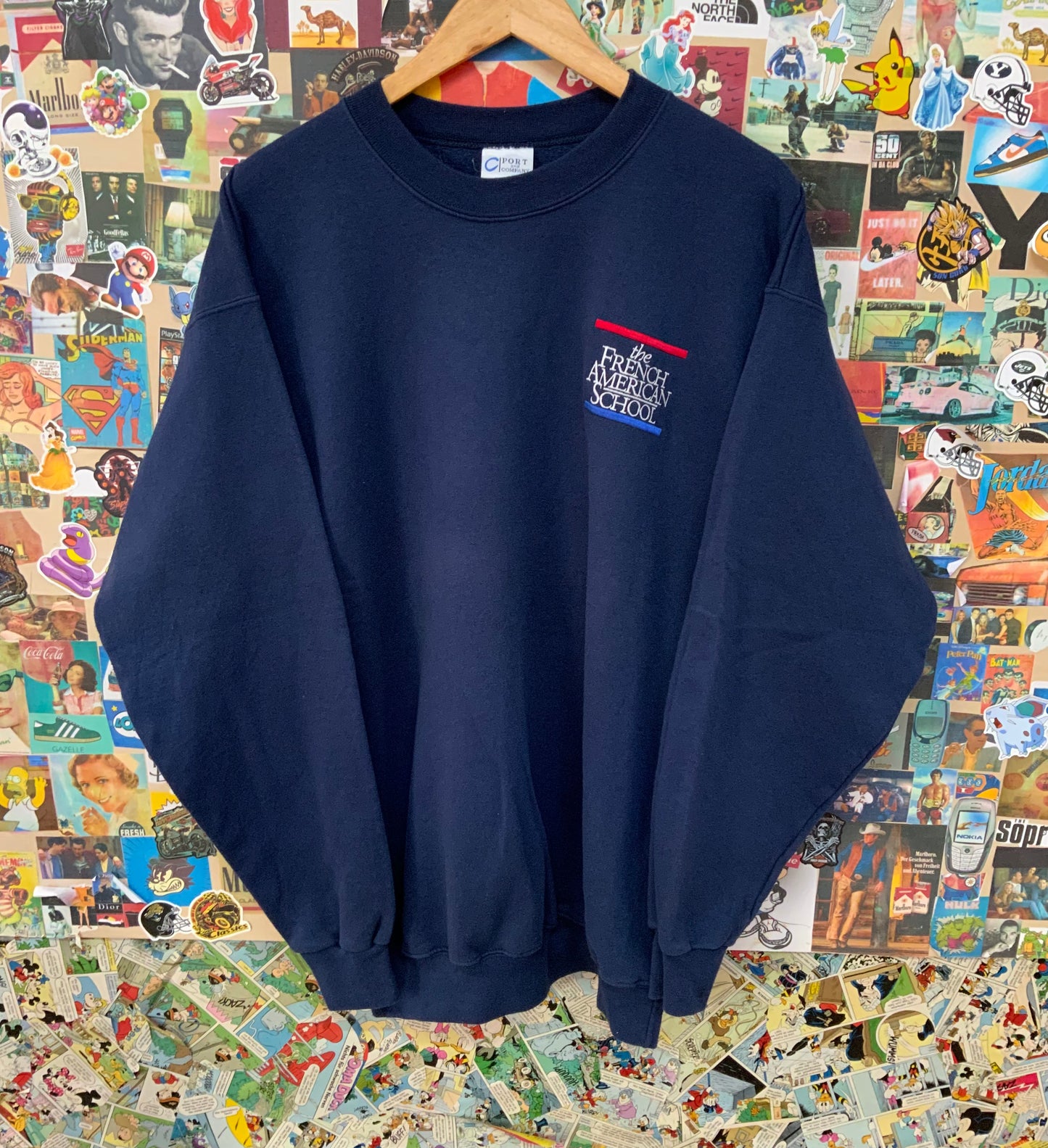 Vintage Sweater / bestickt / L