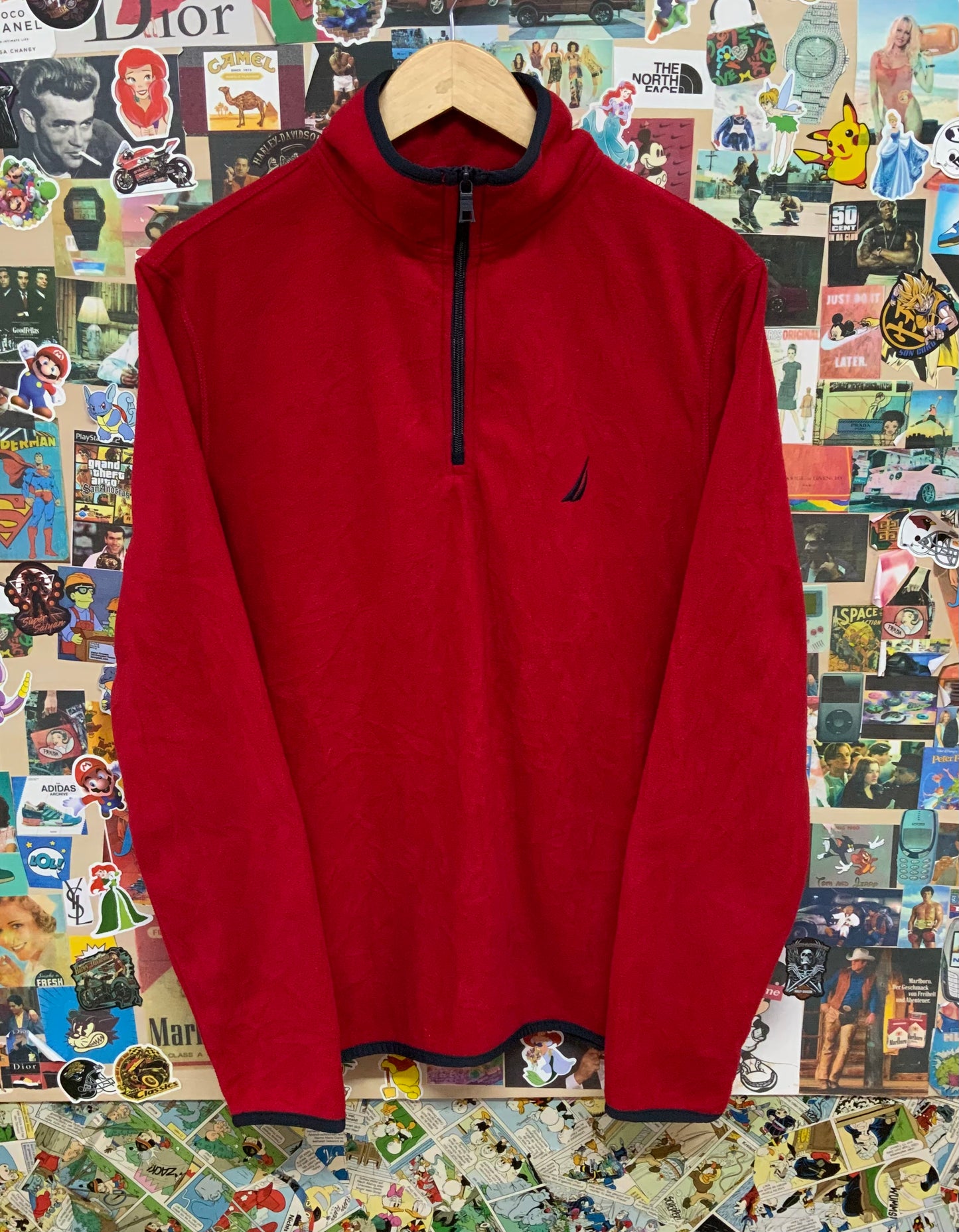 Nautica Fleece Halfzip 1/3 Zip Sweater / bestickt / L